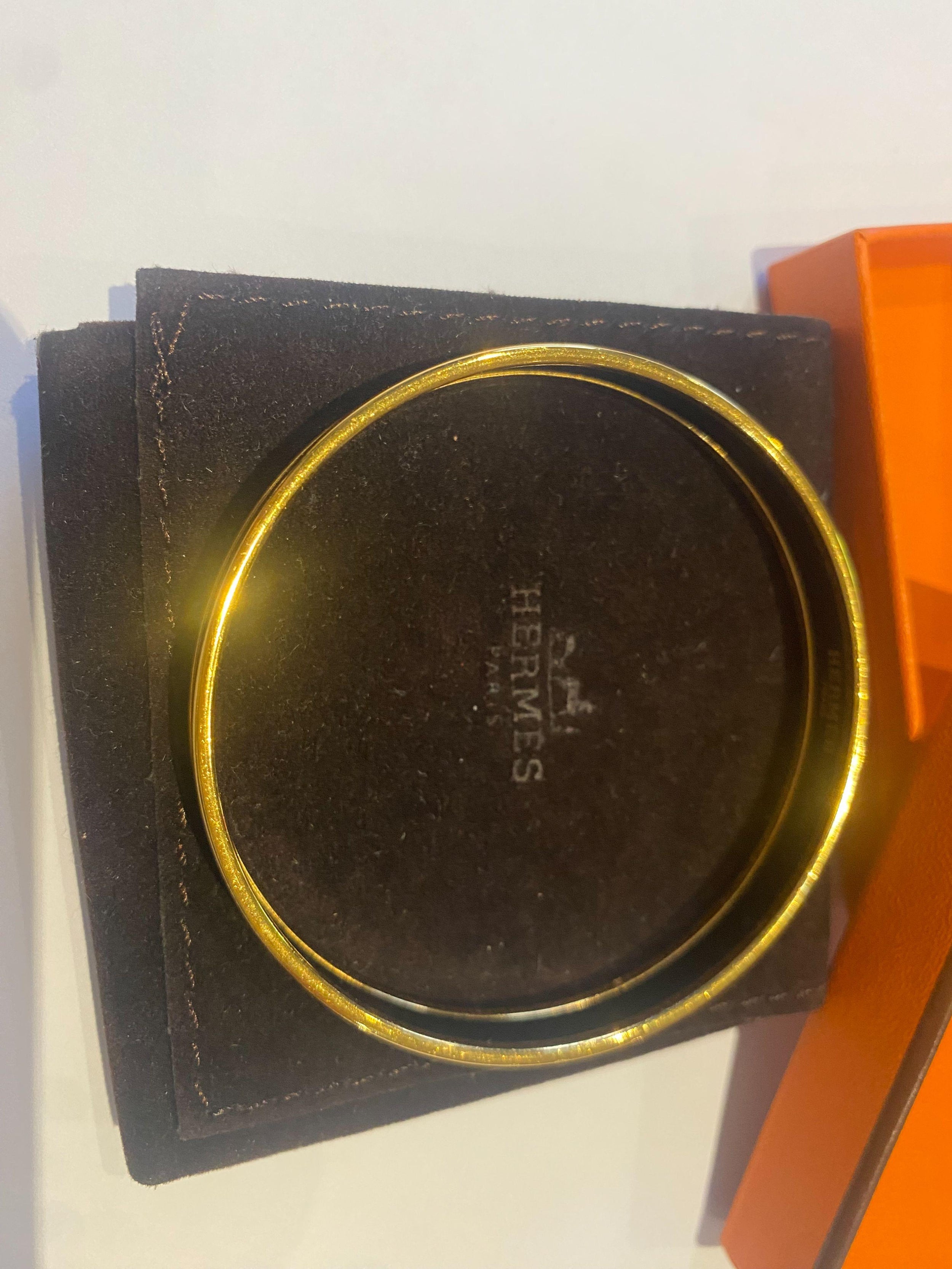 Slim Black Enamel Bangle