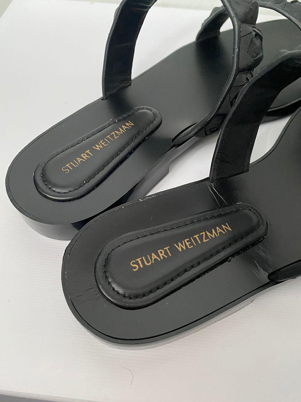 Stuart Weitzman Rosita Rubber Flat Sandals