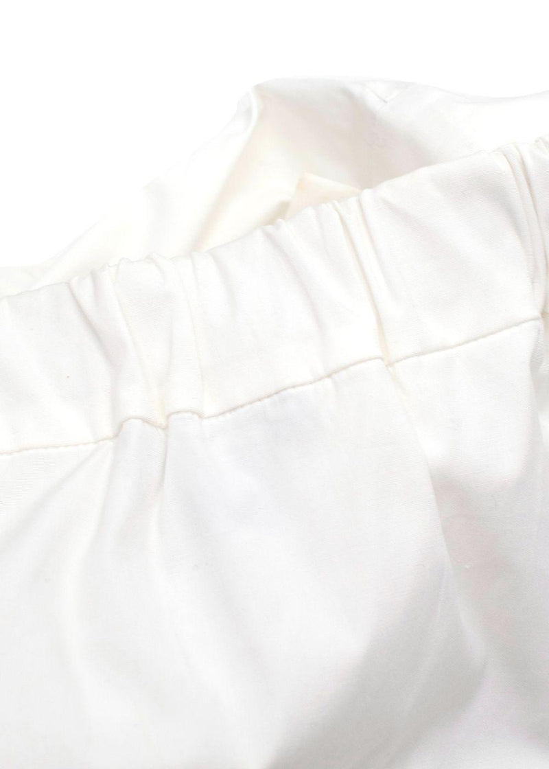 Oscar De La Renta White Pleated Mini Skirt