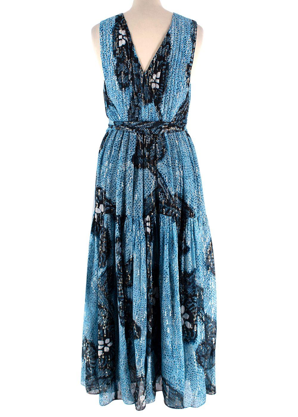 Ulla Johnson Adora Sky Blue Silk Maxi Dress