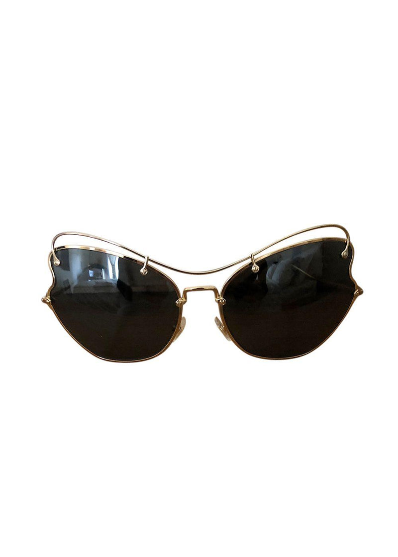 Metal Frame Cat Eye Sunglasses
