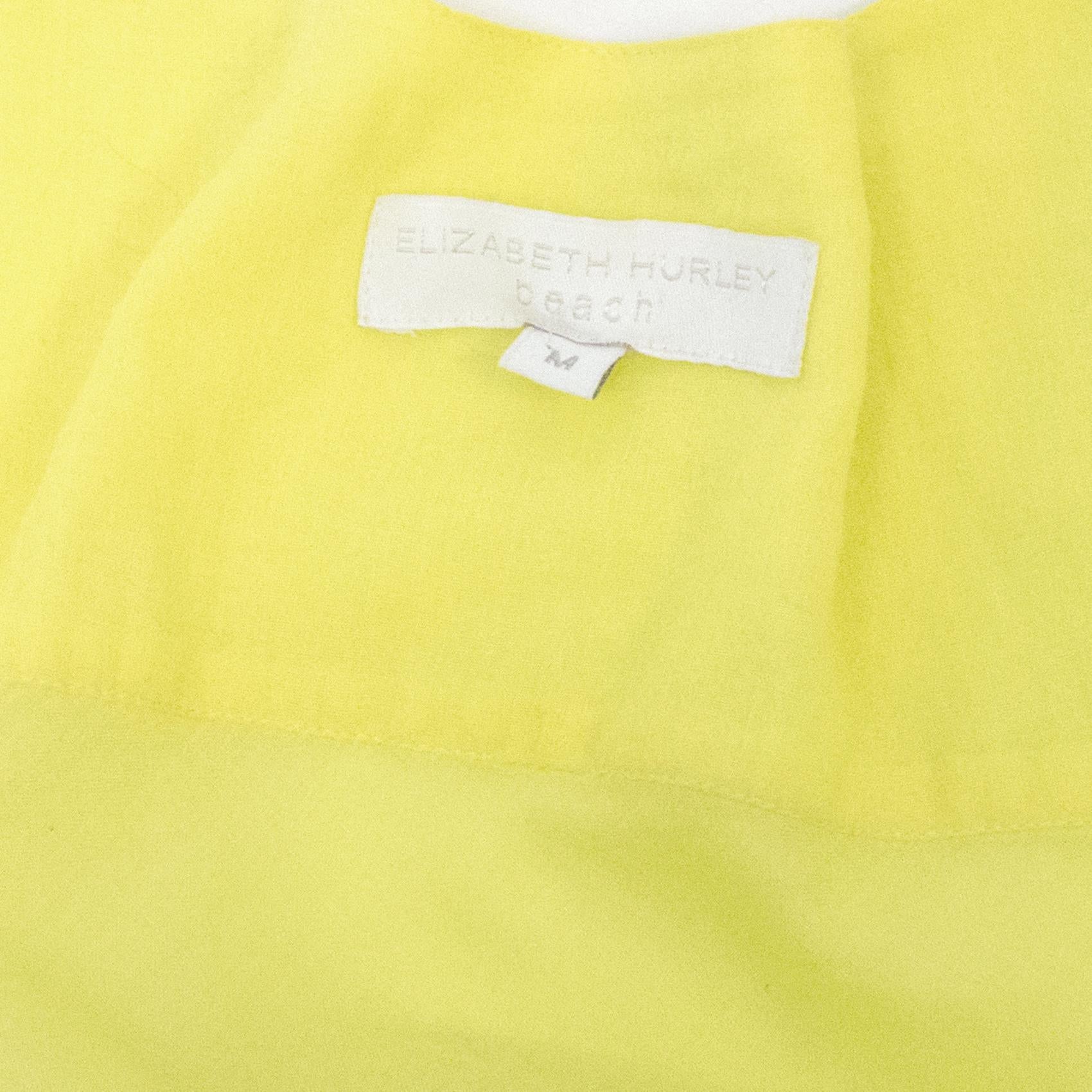Elizabeth Hurley Yellow Beach Dress