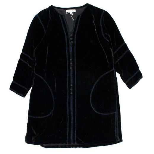 Caramel Delves Kaftan in Black Velvet