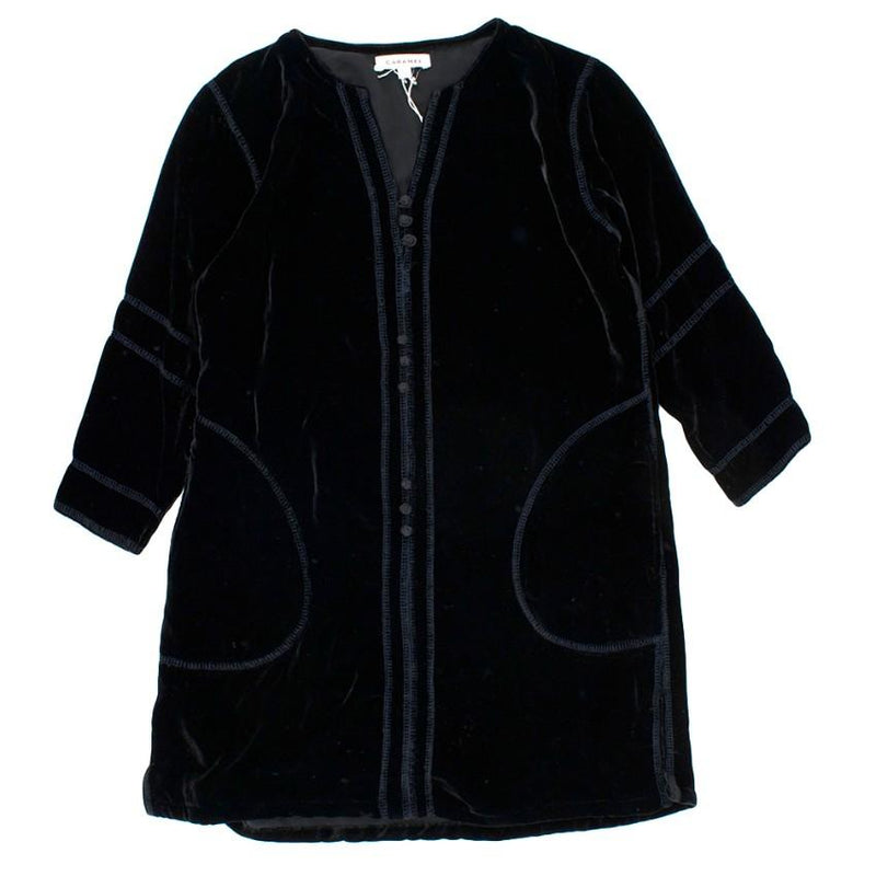 Caramel Delves Kaftan in Black Velvet
