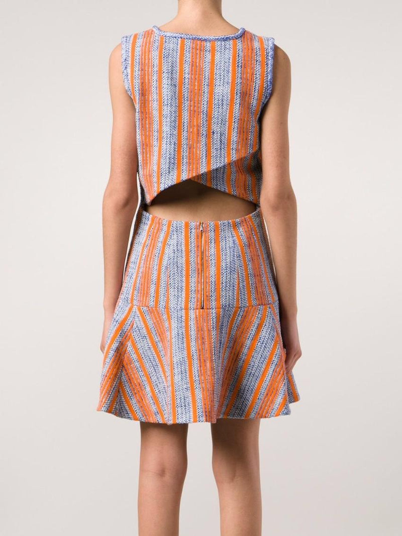 Carven Tweed Back Cutout Dress