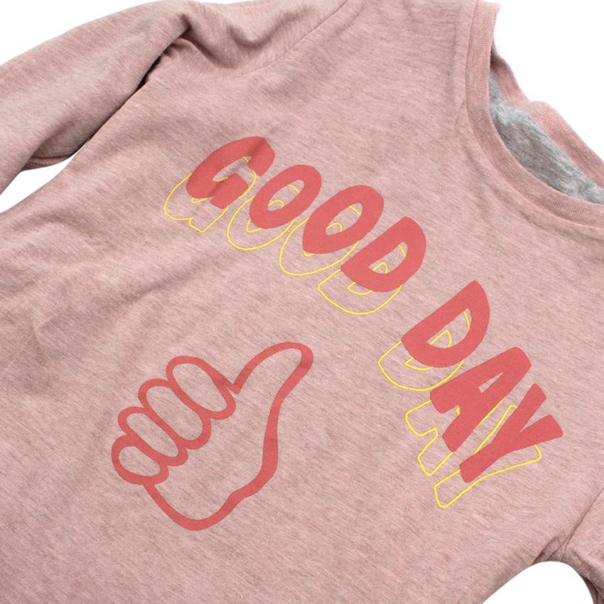 Stella McCartney Grey/Pink Good Day/Bad Day Cotton Reversible Sweater