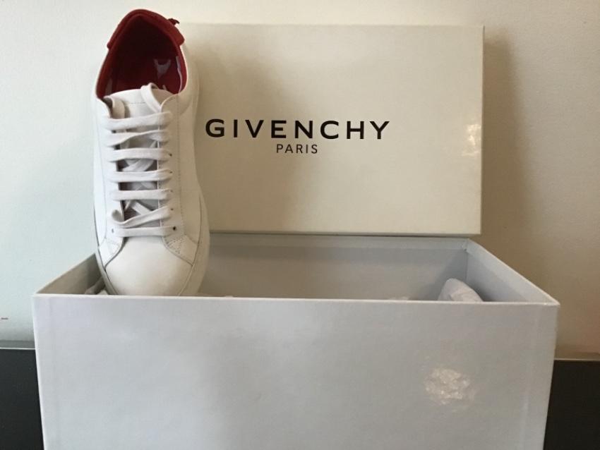 Givenchy White & Red Urban Street Sneakers
