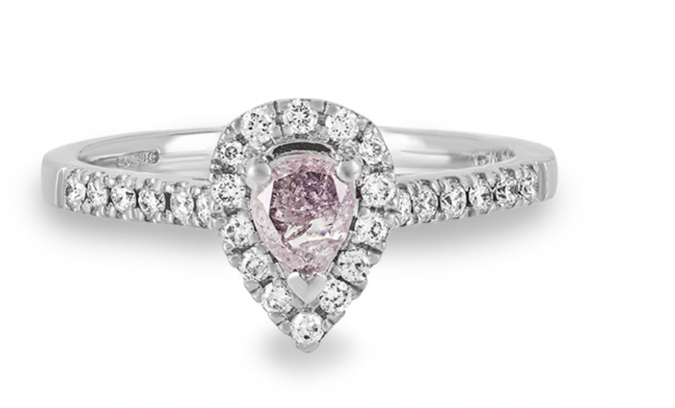 18ct White Gold Diamond Engagement ring  - Size 51