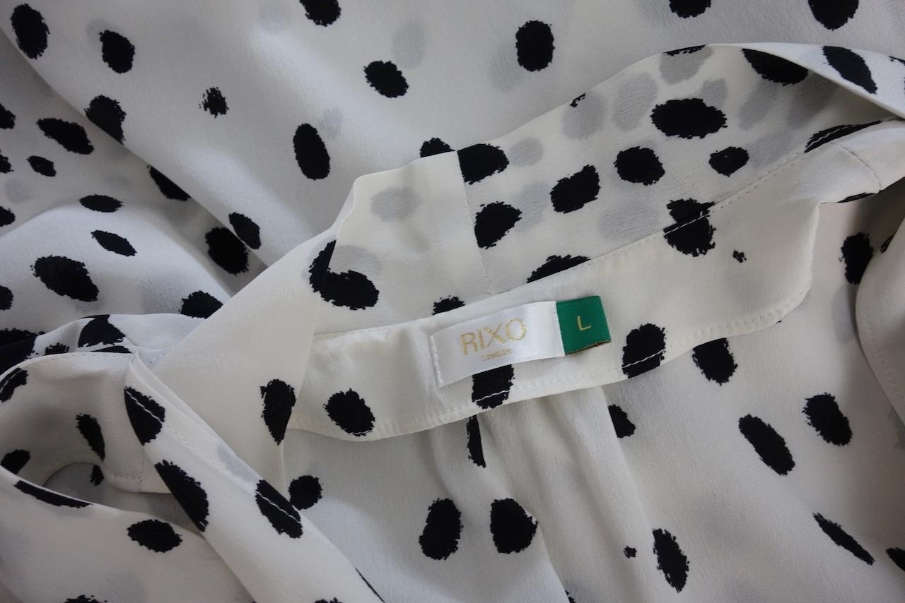 Rixo Polka Dot Moss Blouse
