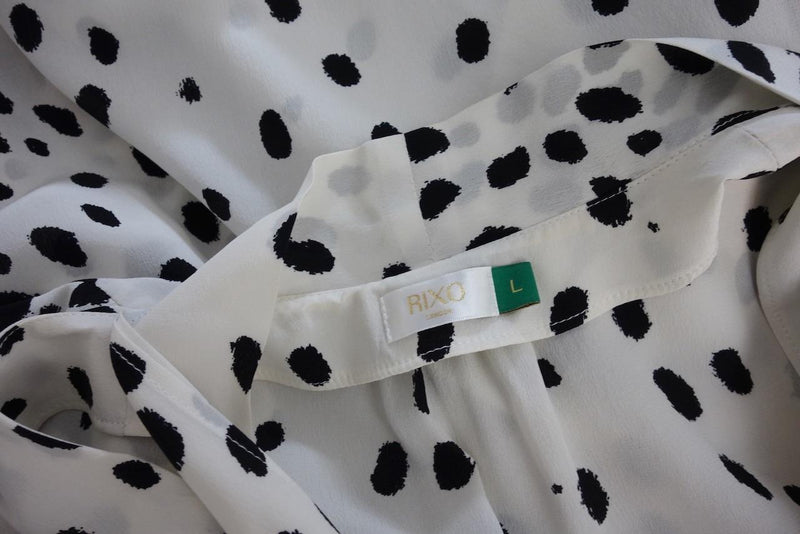 Rixo Polka Dot Moss Blouse