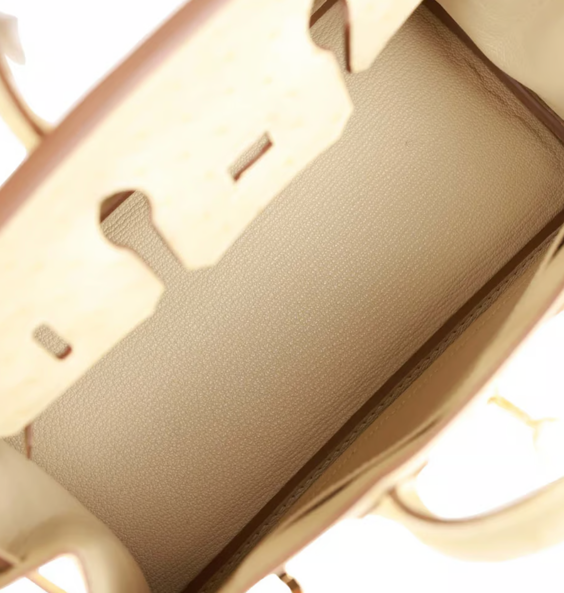 Hermès Birkin 25 Autruche Vanille Gold Hardware