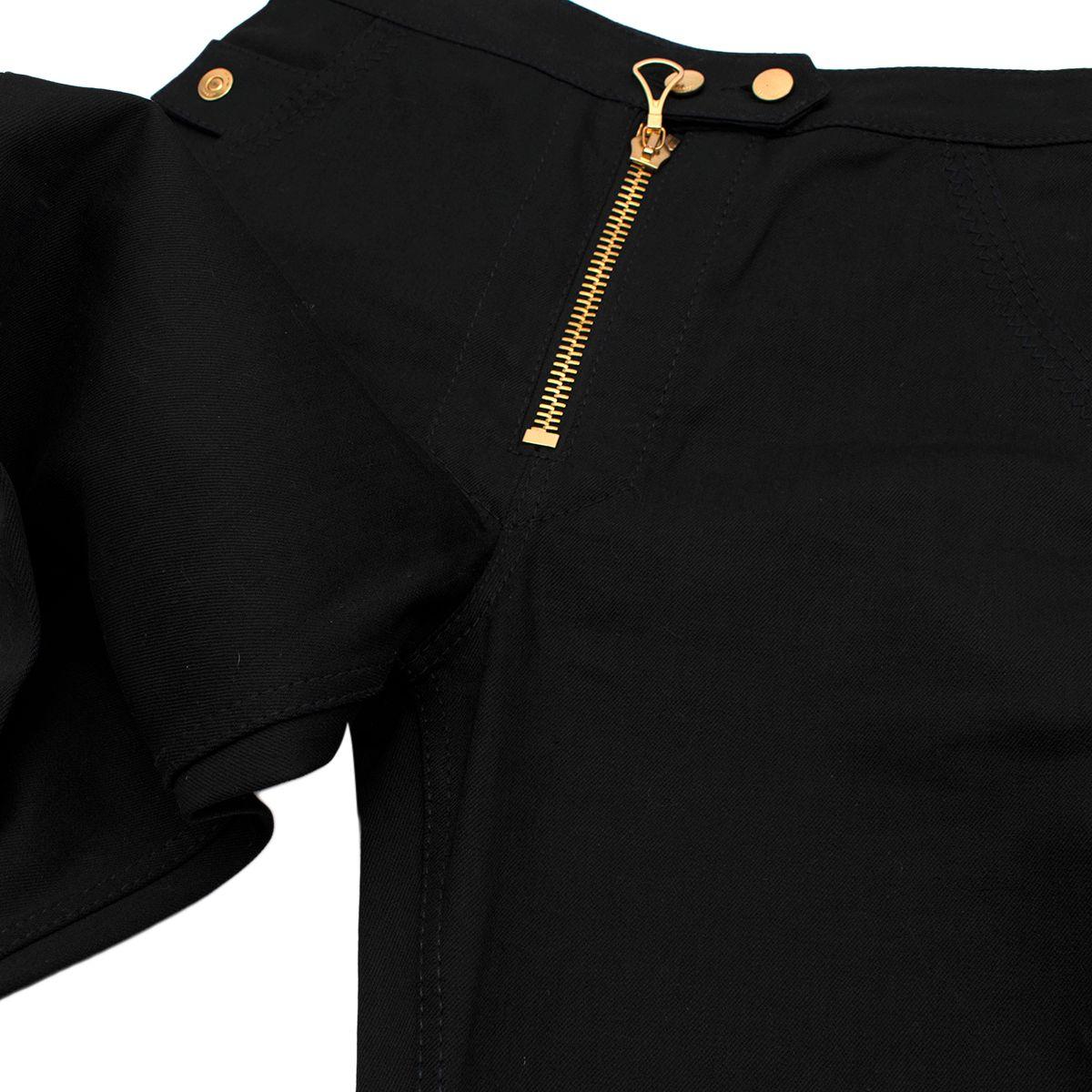 Black Denim Flared Jeans
