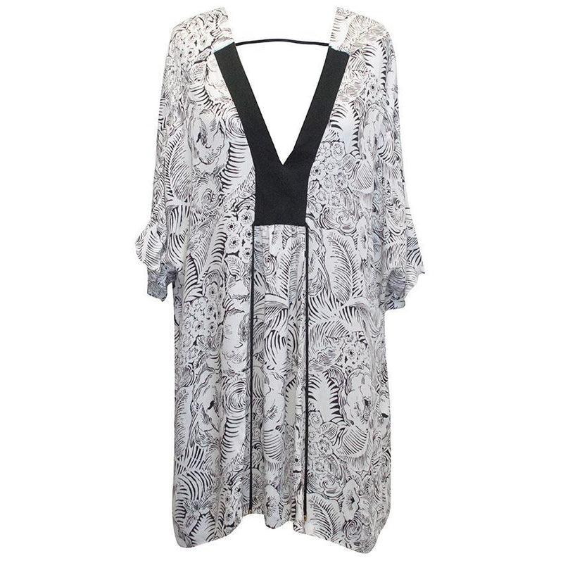 Animale black and white pattern top