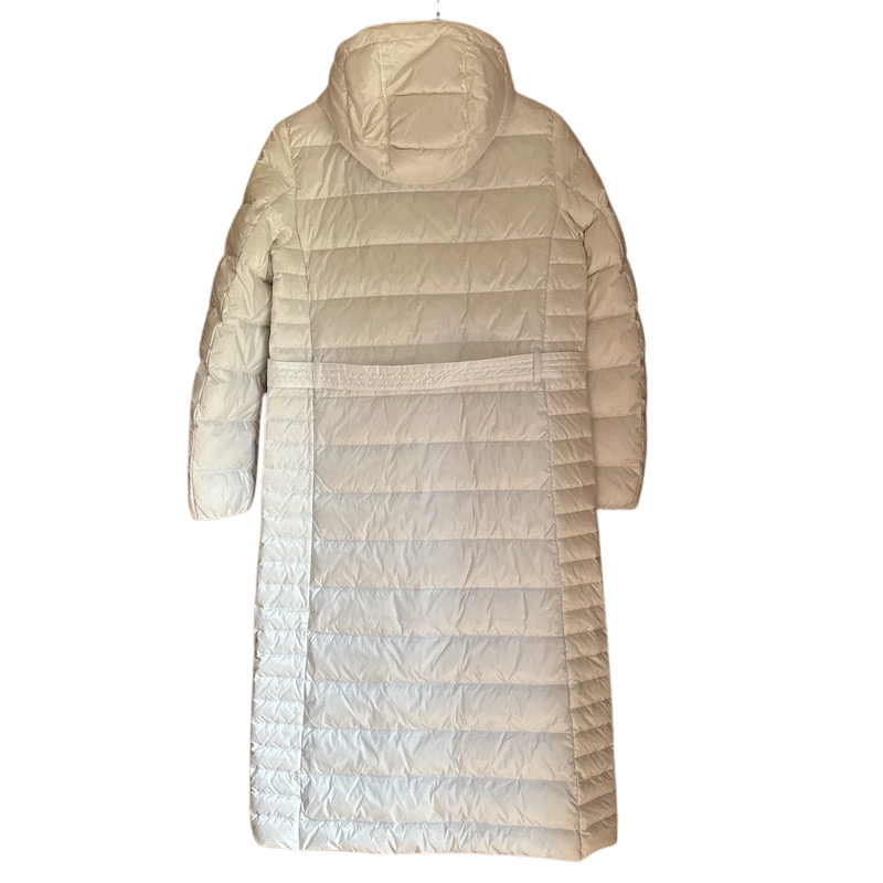 Belstaff White Duck Down/Feather Hooded Coat