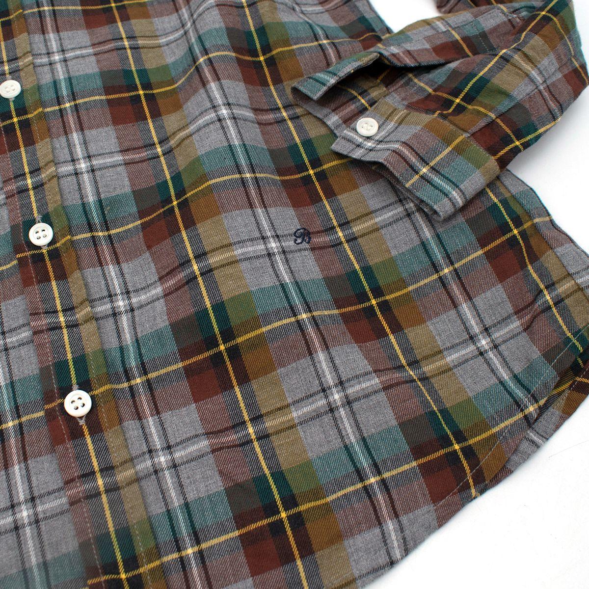 Blue & Green Plaid Flannel Shirt