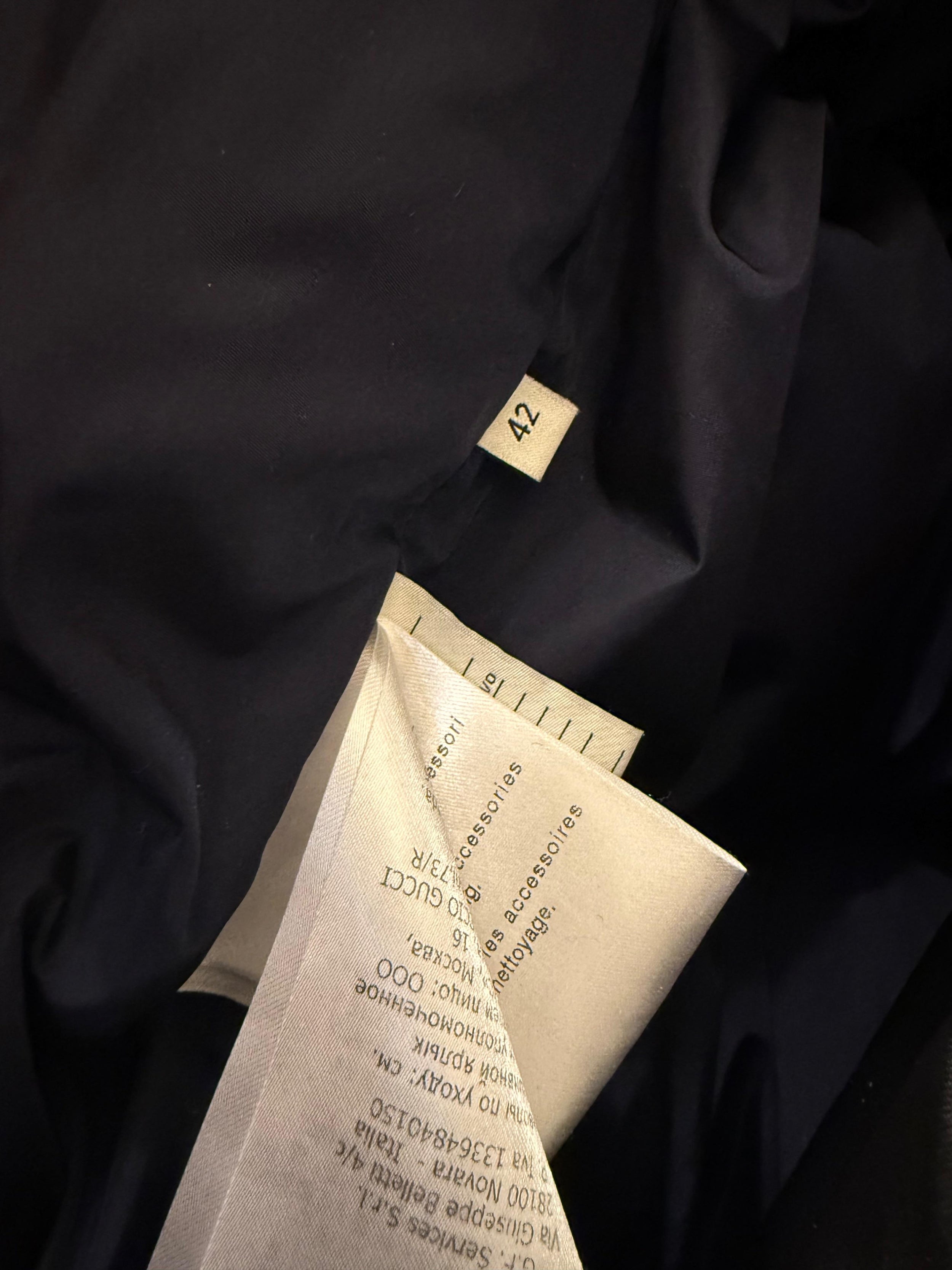 Gucci Ecru Logo Detail Padded Coat