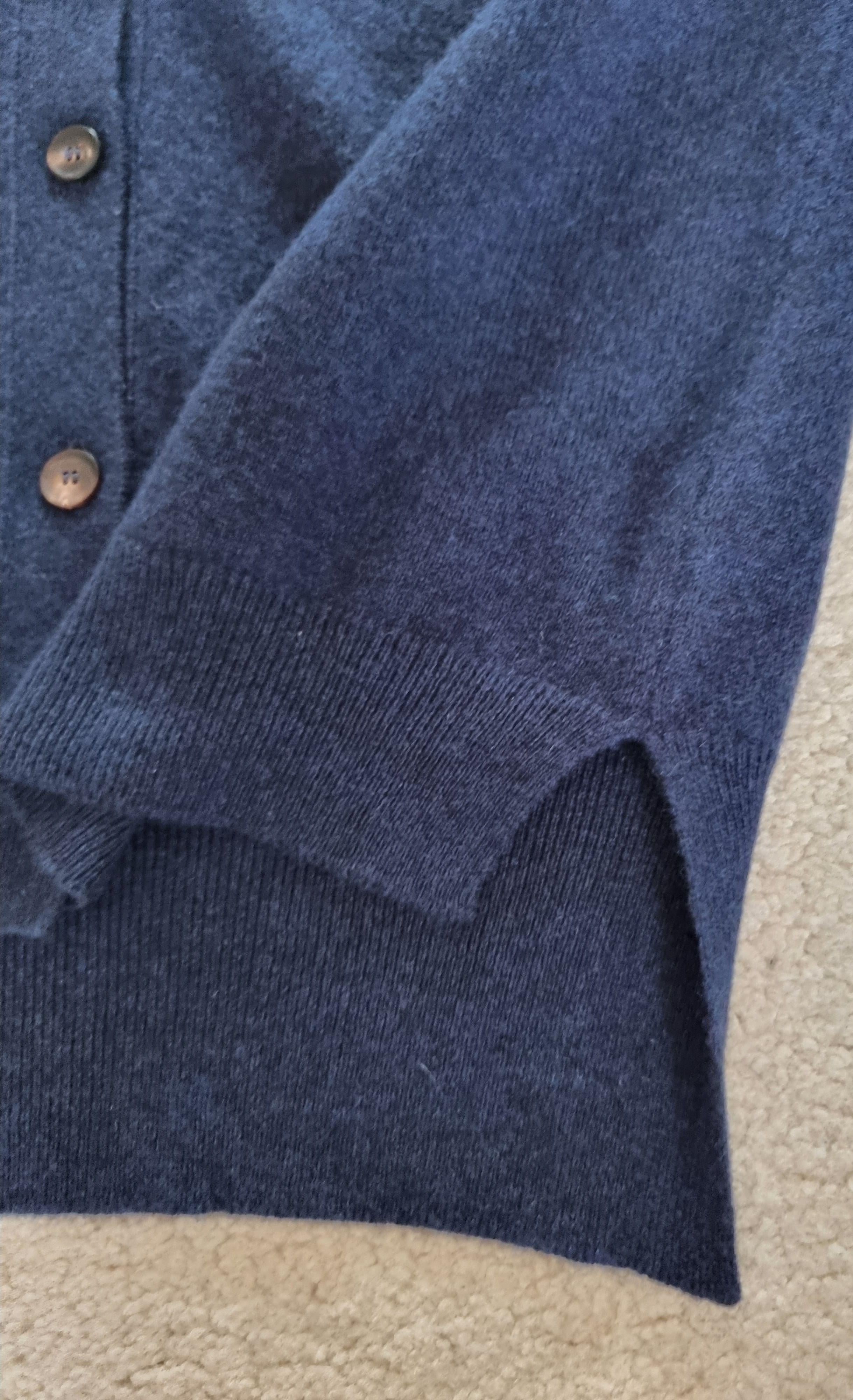 navy cashmere cardigan