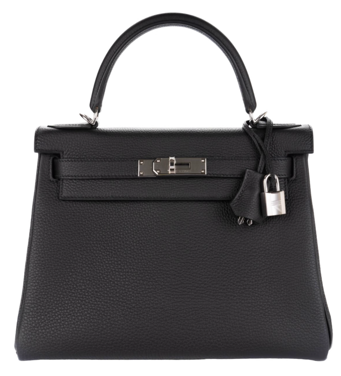 Hermès Kelly 28 Togo Noir Palladium Hardware