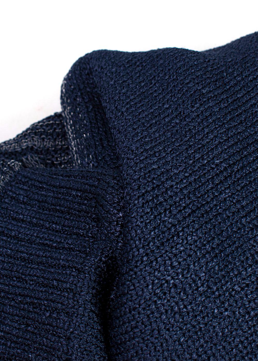 Chanel Blue Knitted Sleeveless Dress
