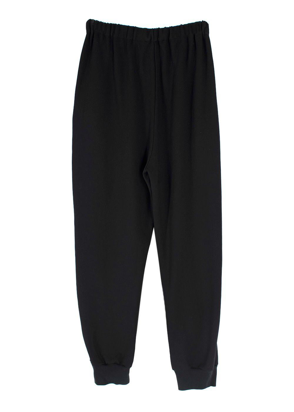 Simone Rocha Black Frill Detail Cuffed Joggers