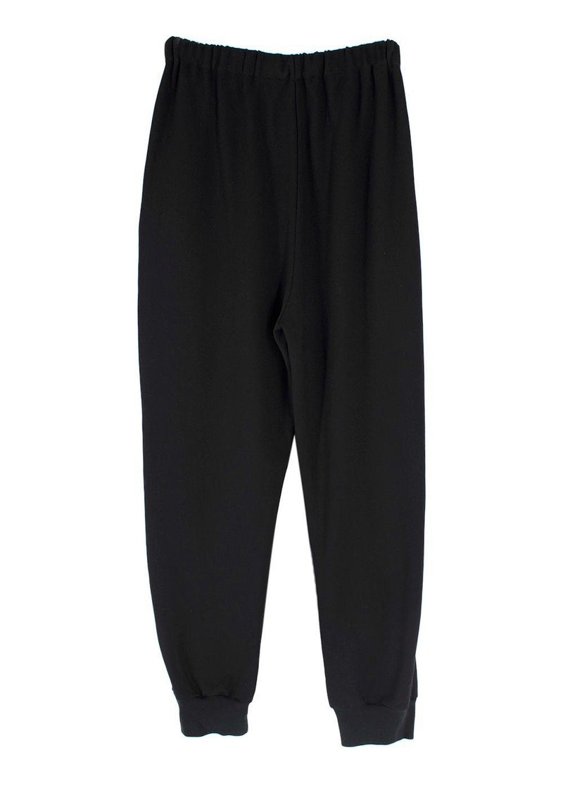 Simone Rocha Black Frill Detail Cuffed Joggers