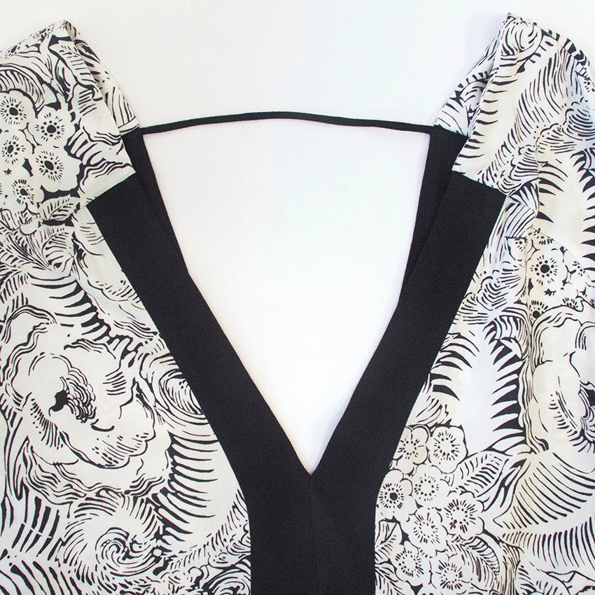 Animale black and white pattern top