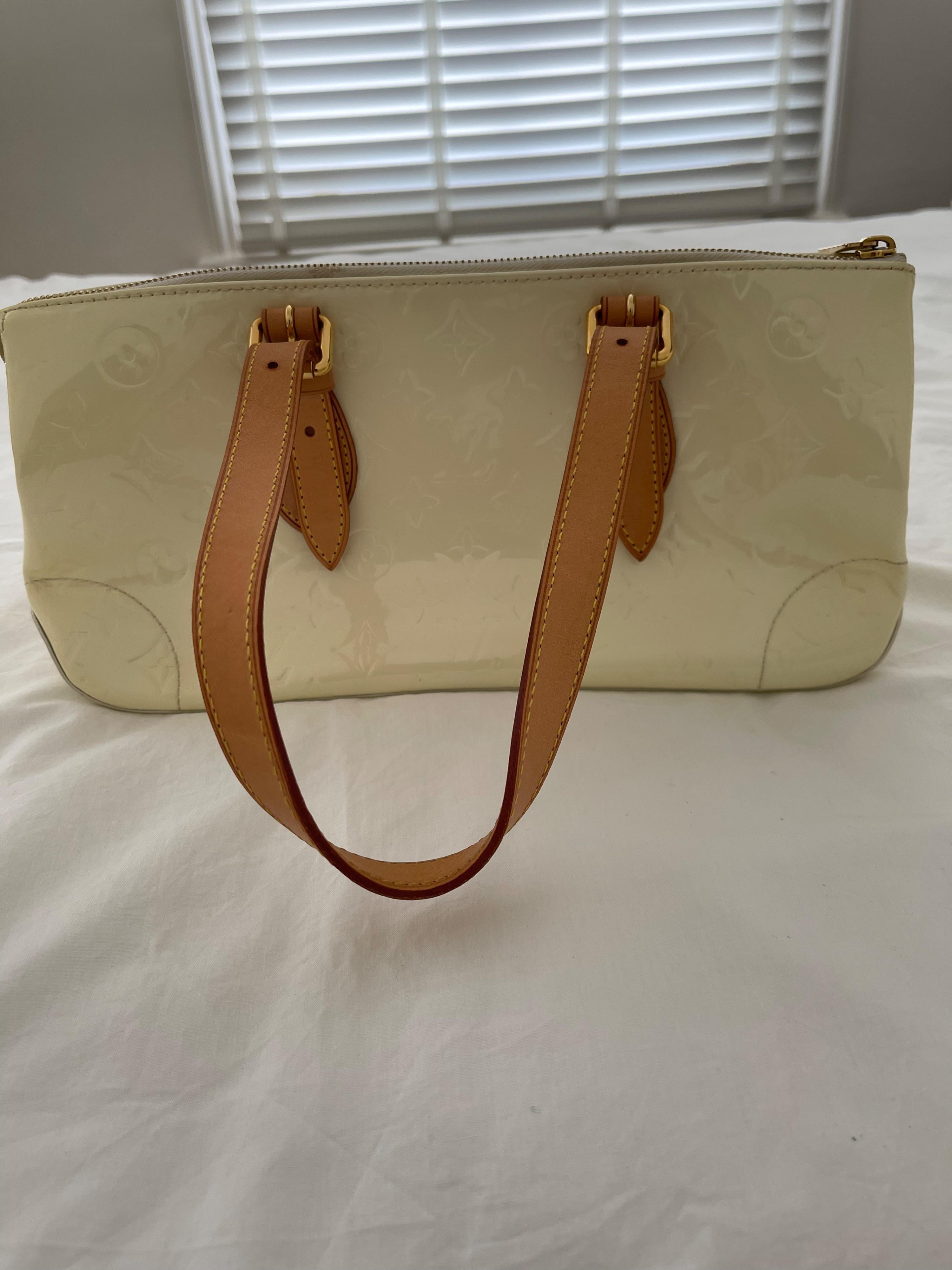 Perle Monogram Vernis Rosewood Avenue Bag