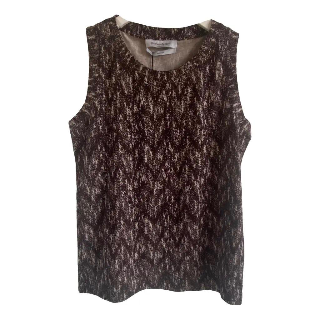Saint Laurent Print Cotton Top