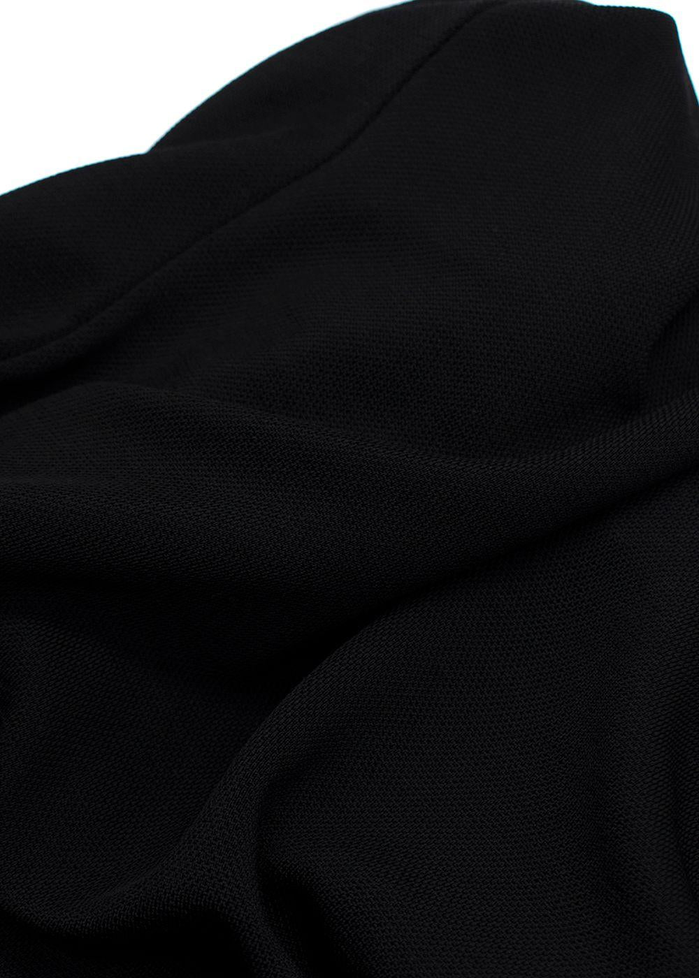 AREA Crystal Straps Black Catsuit