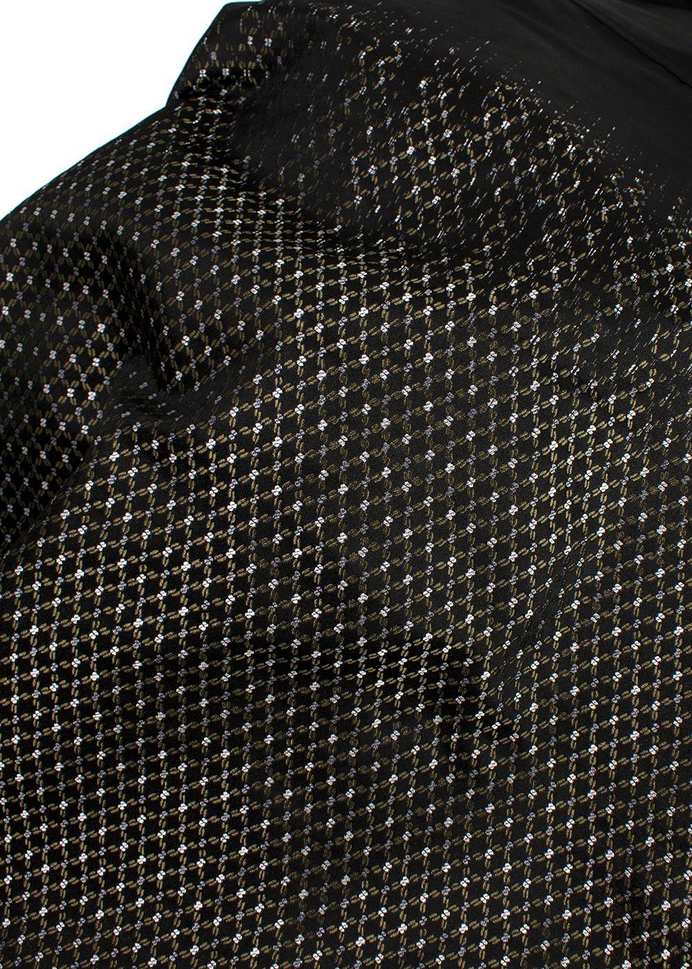 Fendi Black Silk Printed Button-down Shirt