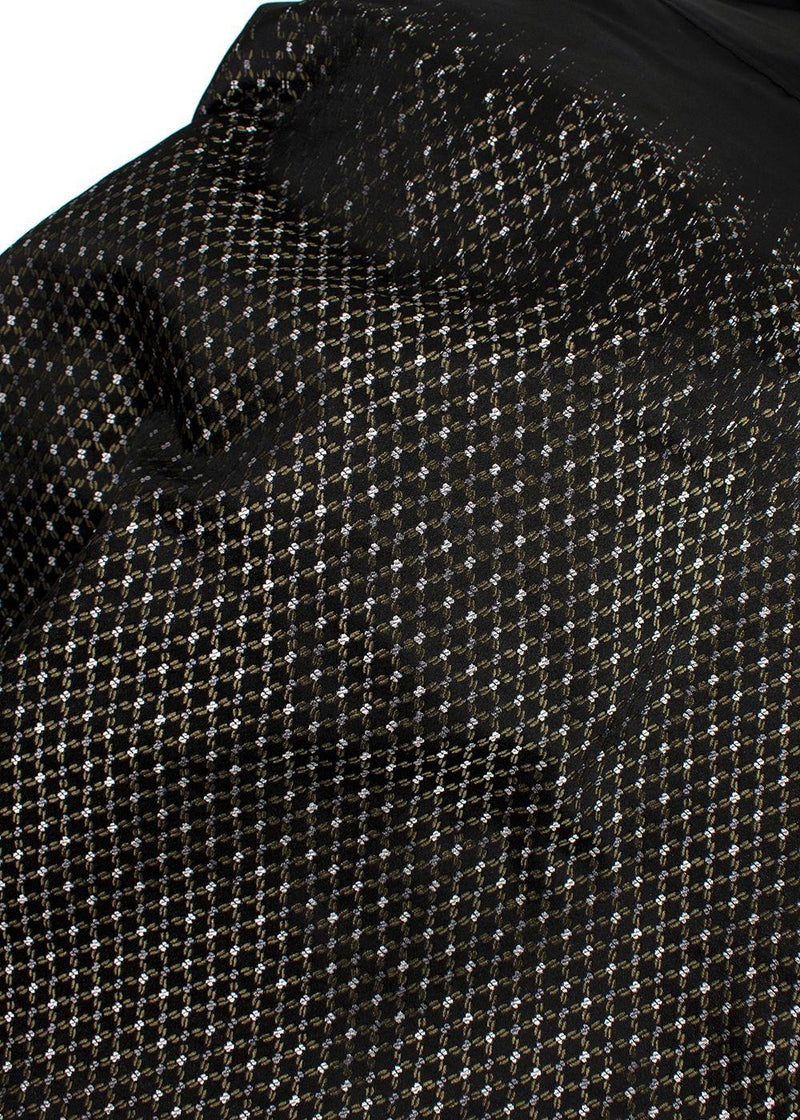 Fendi Black Silk Printed Button-down Shirt