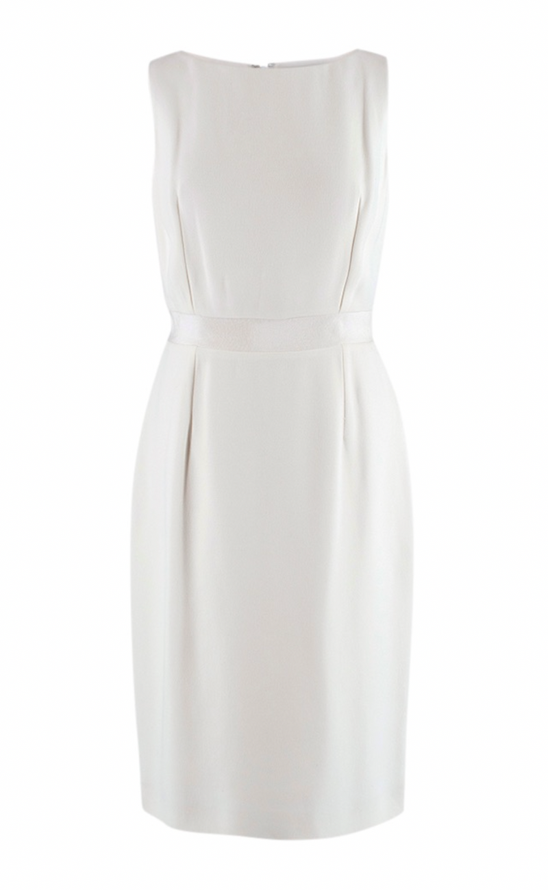 Cream Sleeveless Midi Dress