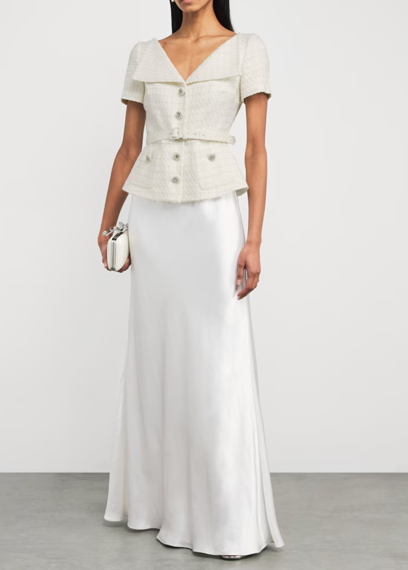 Self-Portrait Tailored Belted Maxi Dress