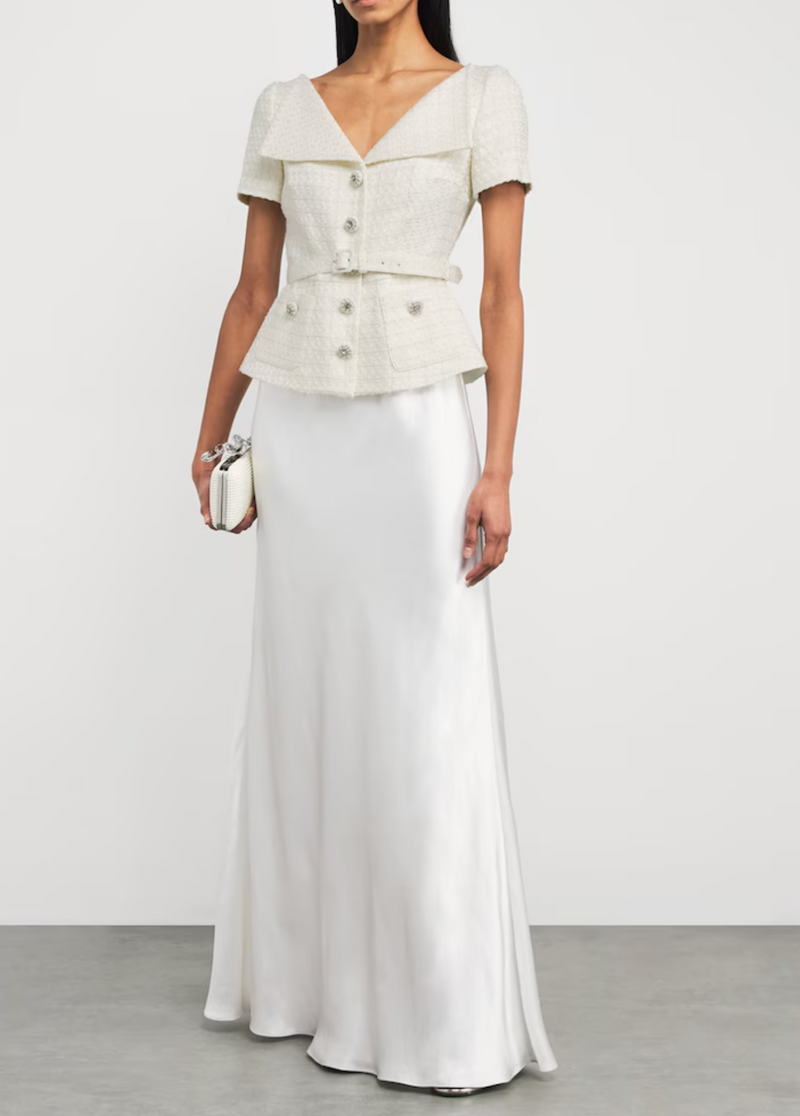 Self-Portrait Tailored Belted Maxi Dress