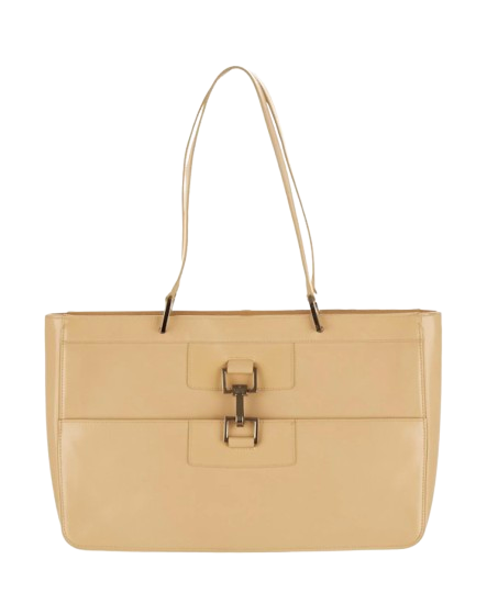 Vintage Jackie Beige Patent Leather Shoulder Bag