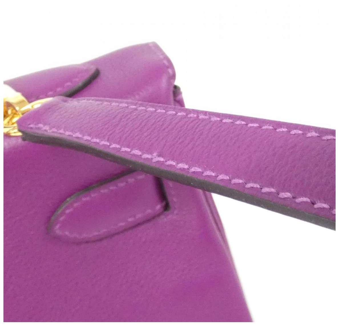 Hermès Purple Kelly 32 With Gold Hardware