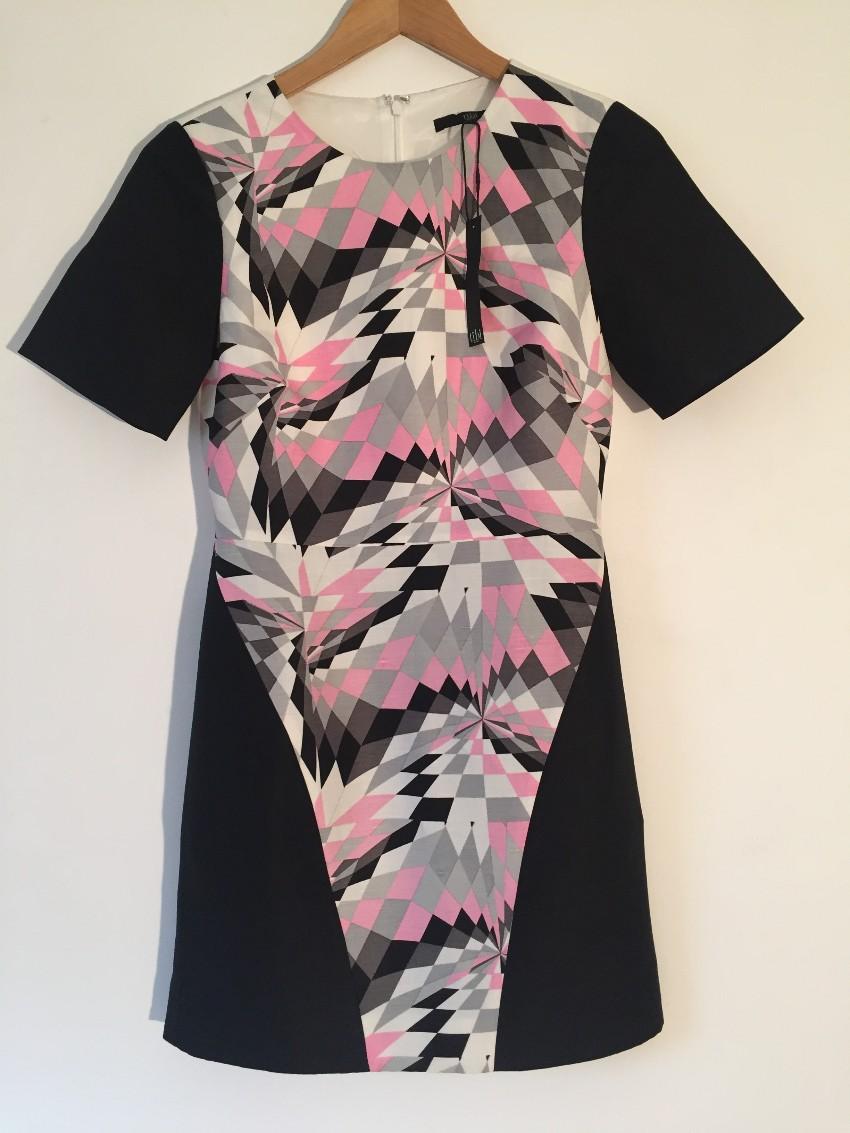 Tibi Isosceles Silk Blend Dress