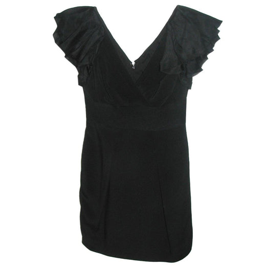 Marchesa Notta black silk dress