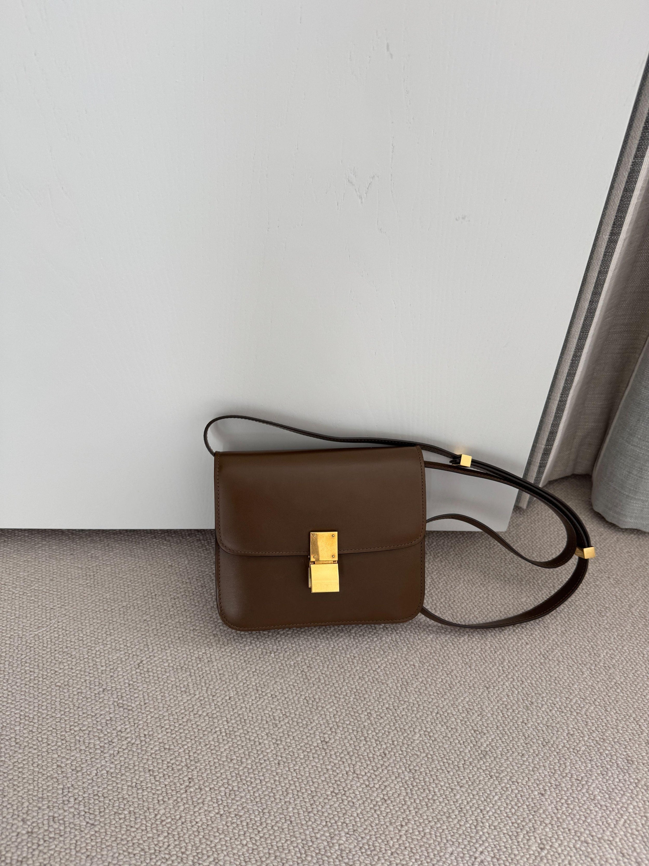 Celine Classic Tan Leater Box Bag