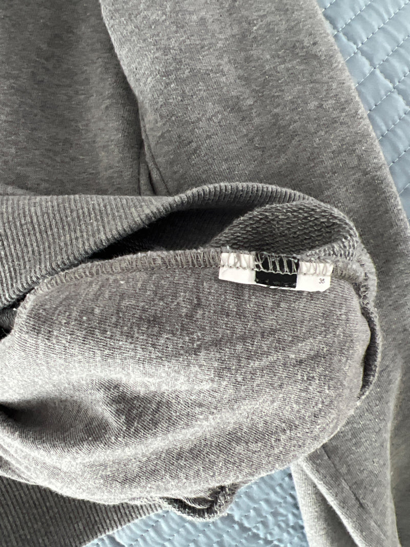 DG Family Embroidered Grey Cotton Hoodie
