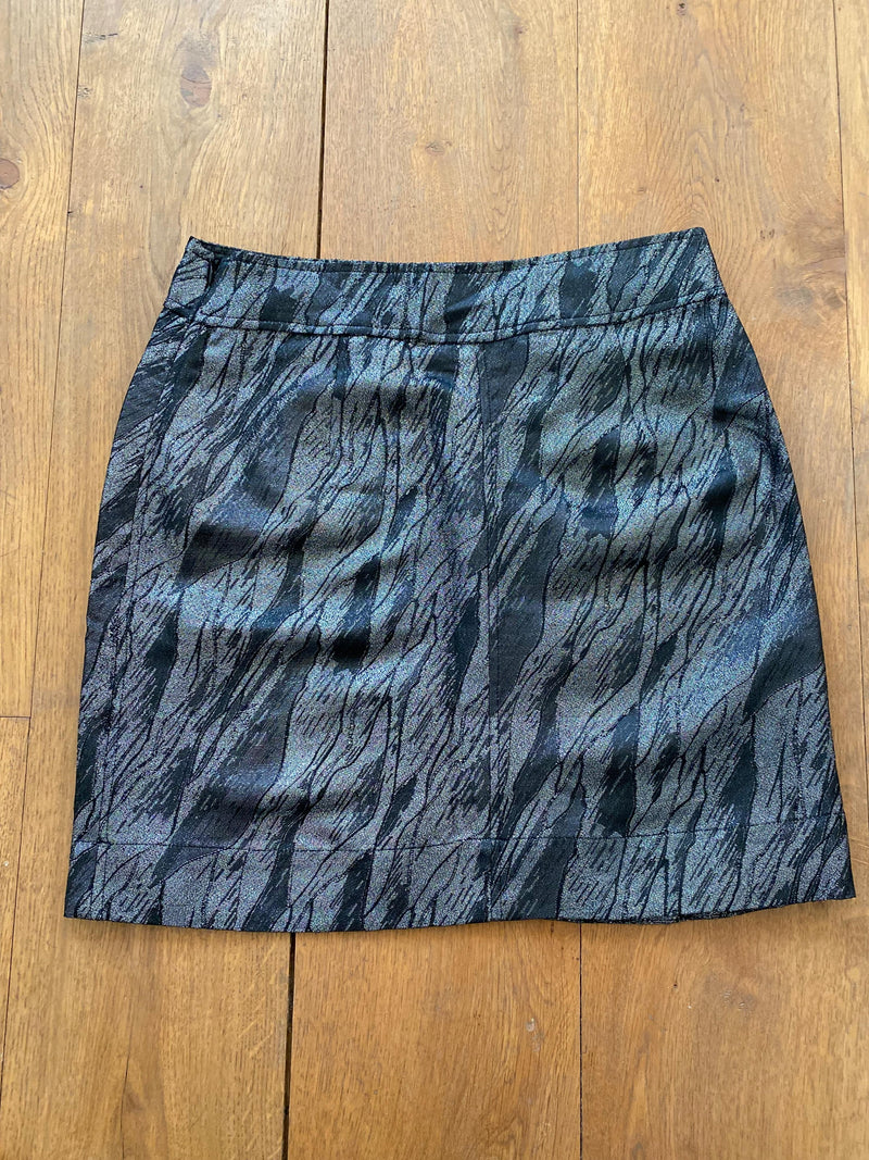 Ganni Metalic Printed Mini Skirt