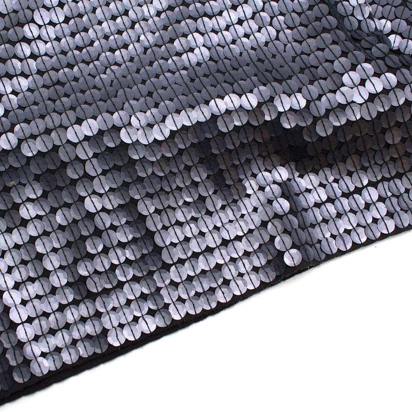 Luisa Cerano Blue-Grey Sequin Dress