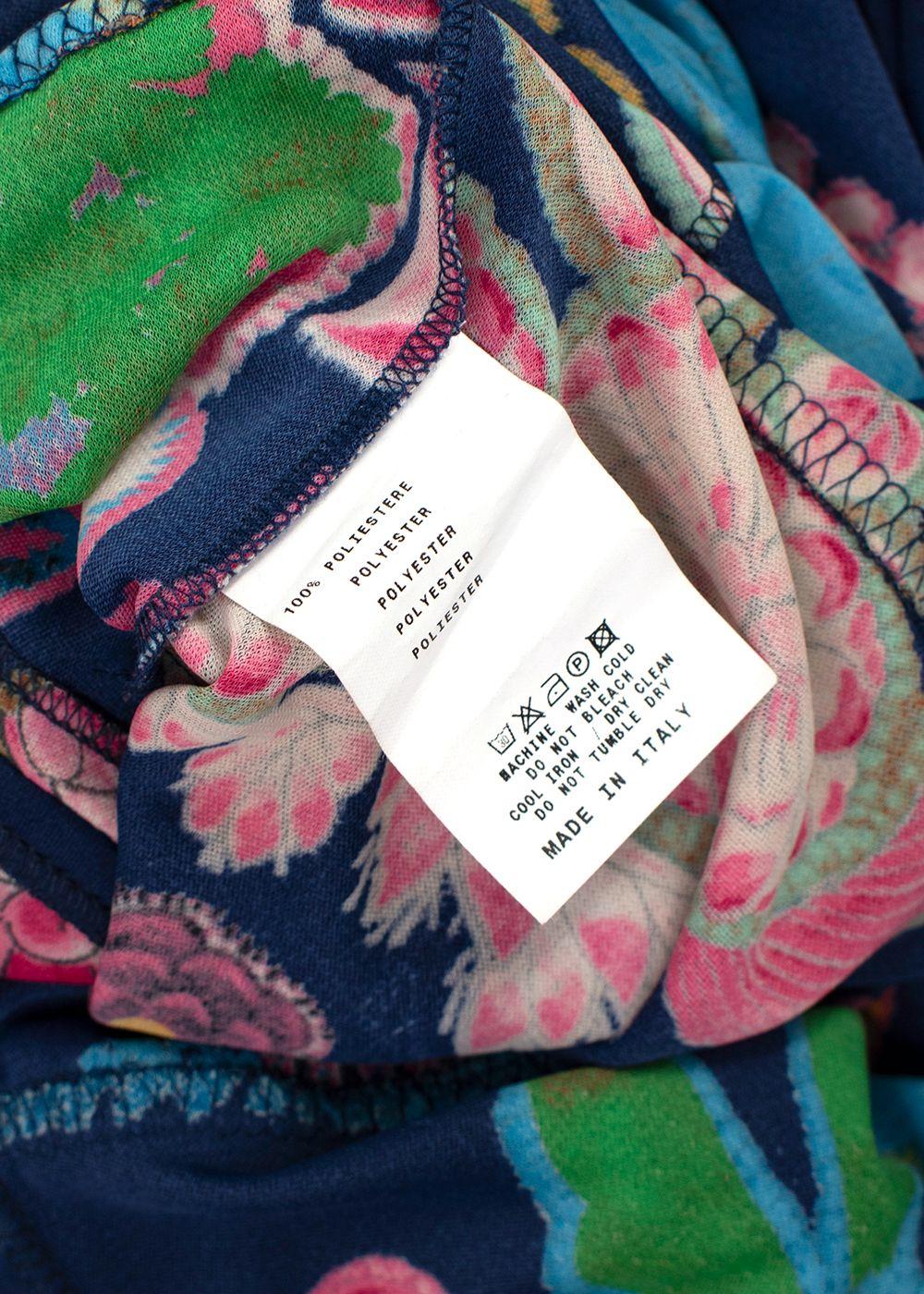 Etro Multicoloured Paisley Print Pleated Mini Dress