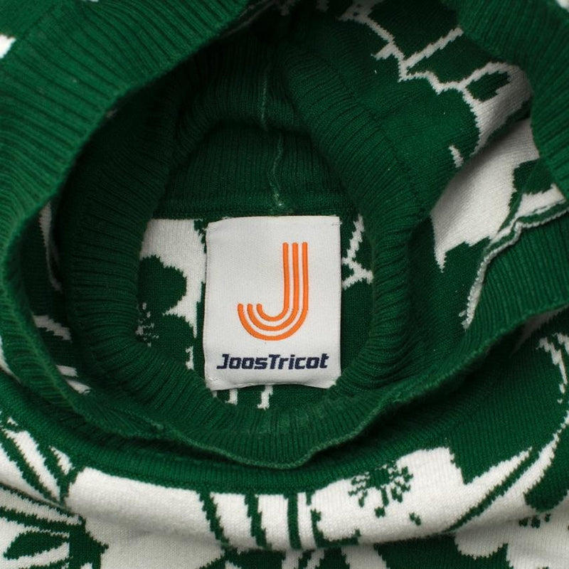 JoosTricot Green Floral Intarsia Hooded Jumper