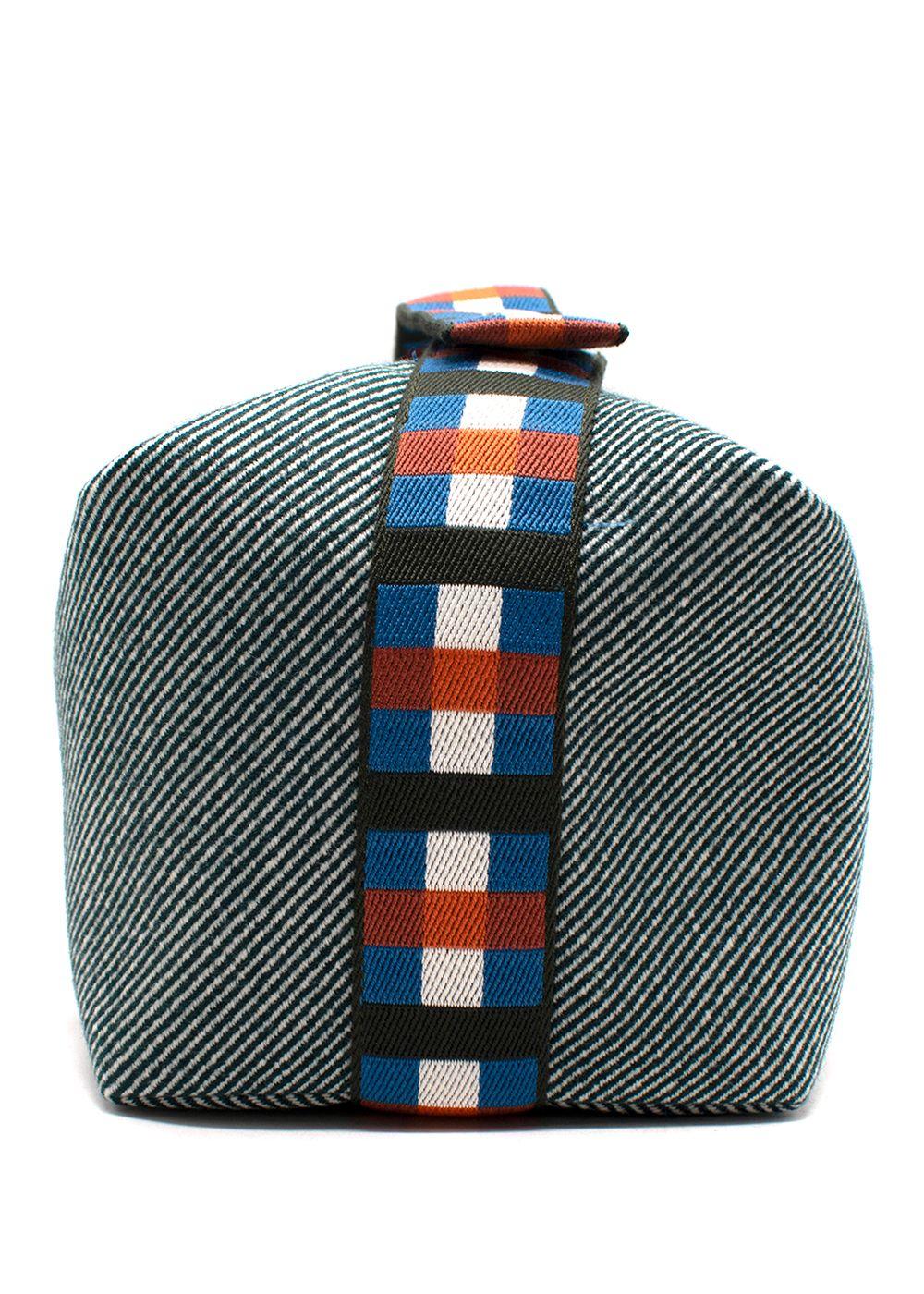 Hermes Green Stripe Bride-a-Brac au Carre Case, Large Model