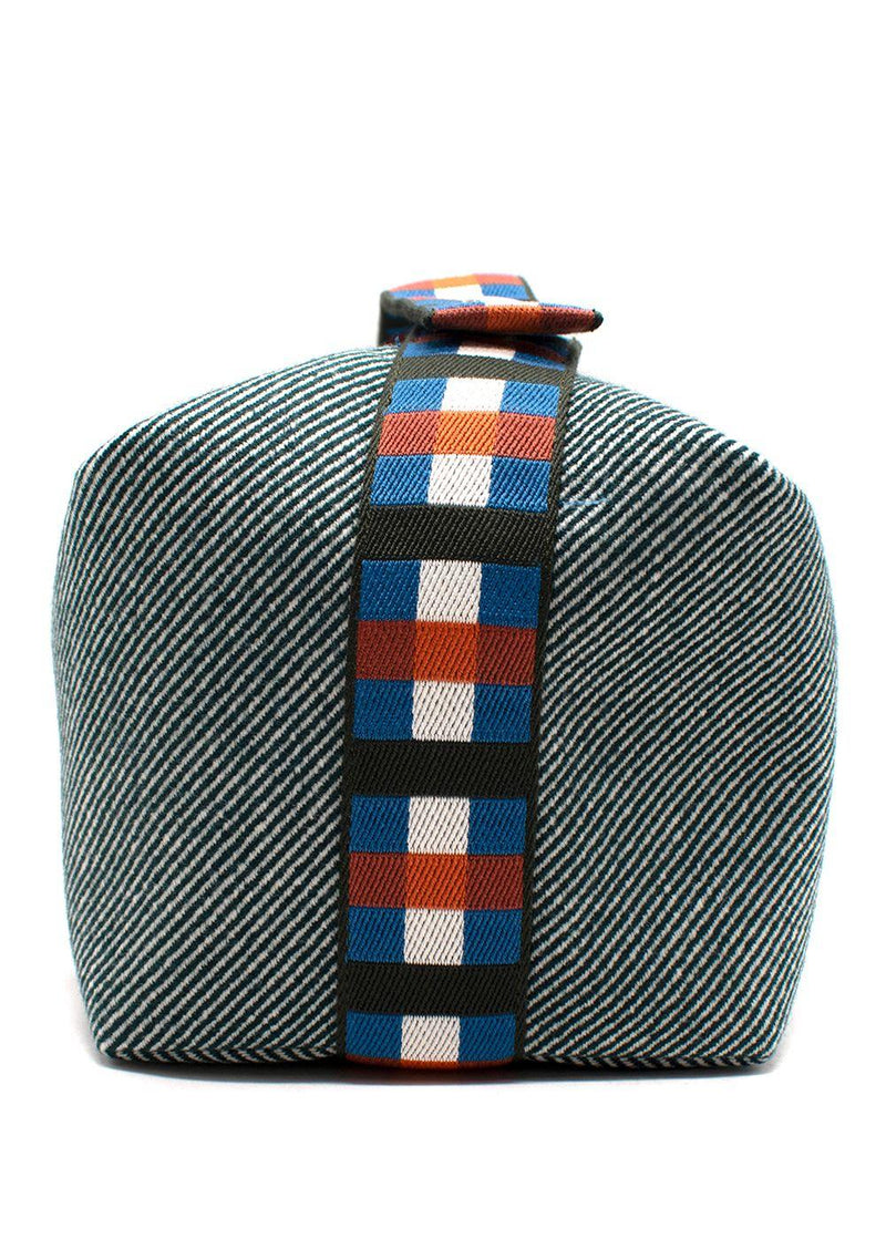 Hermes Green Stripe Bride-a-Brac au Carre Case, Large Model
