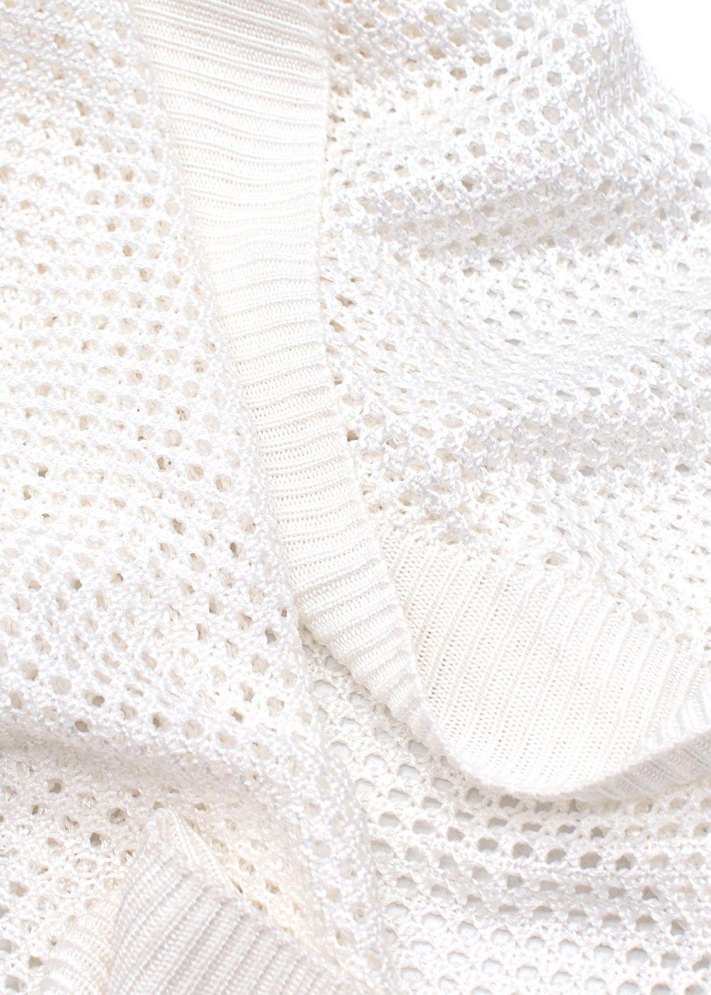 Loewe x Paulas Ibiza White Cotton Fishnet Dress