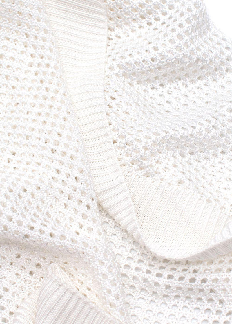 Loewe x Paulas Ibiza White Cotton Fishnet Dress