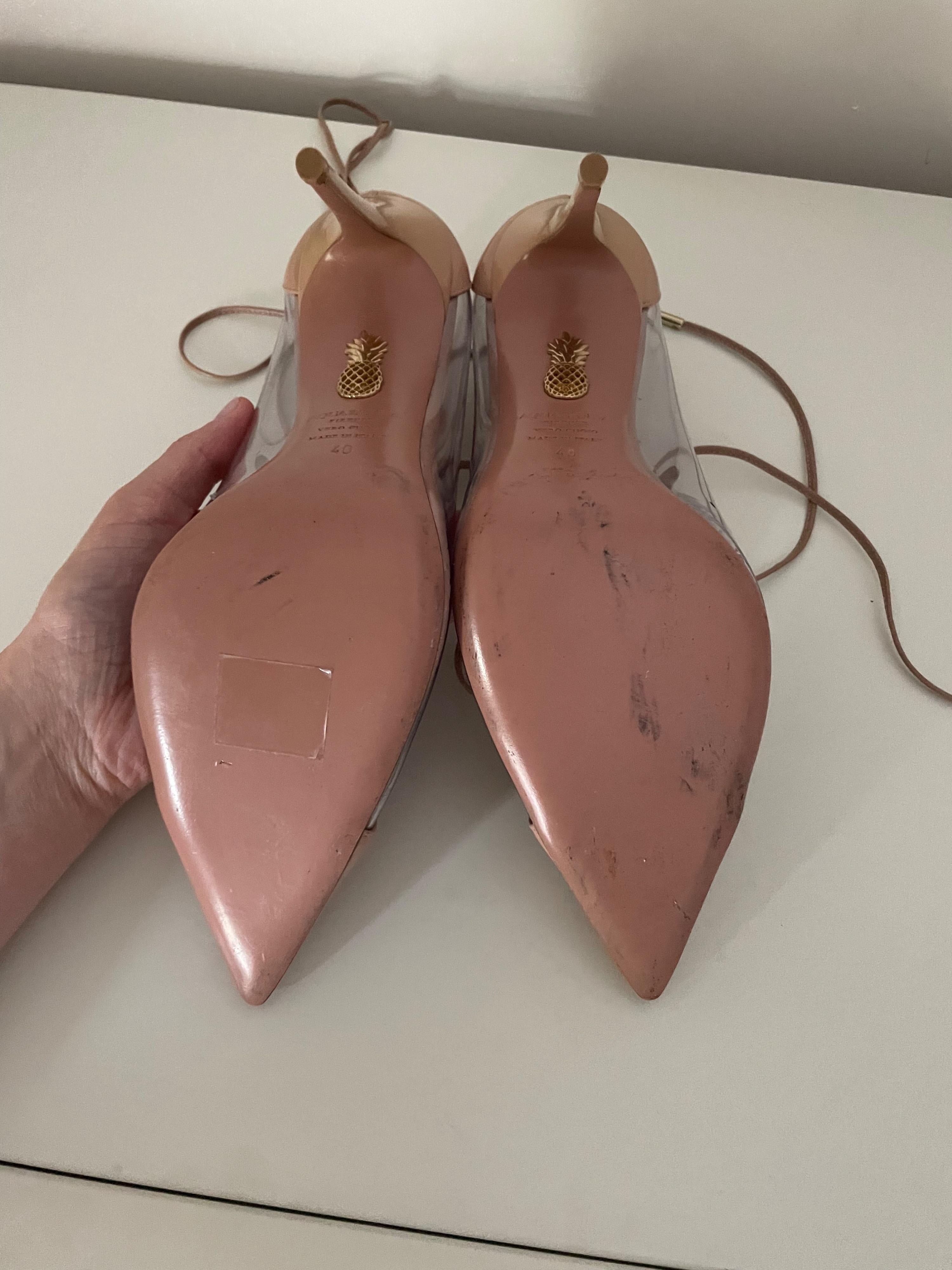 Magic 105 Lace-up Leather And Pvc Pumps