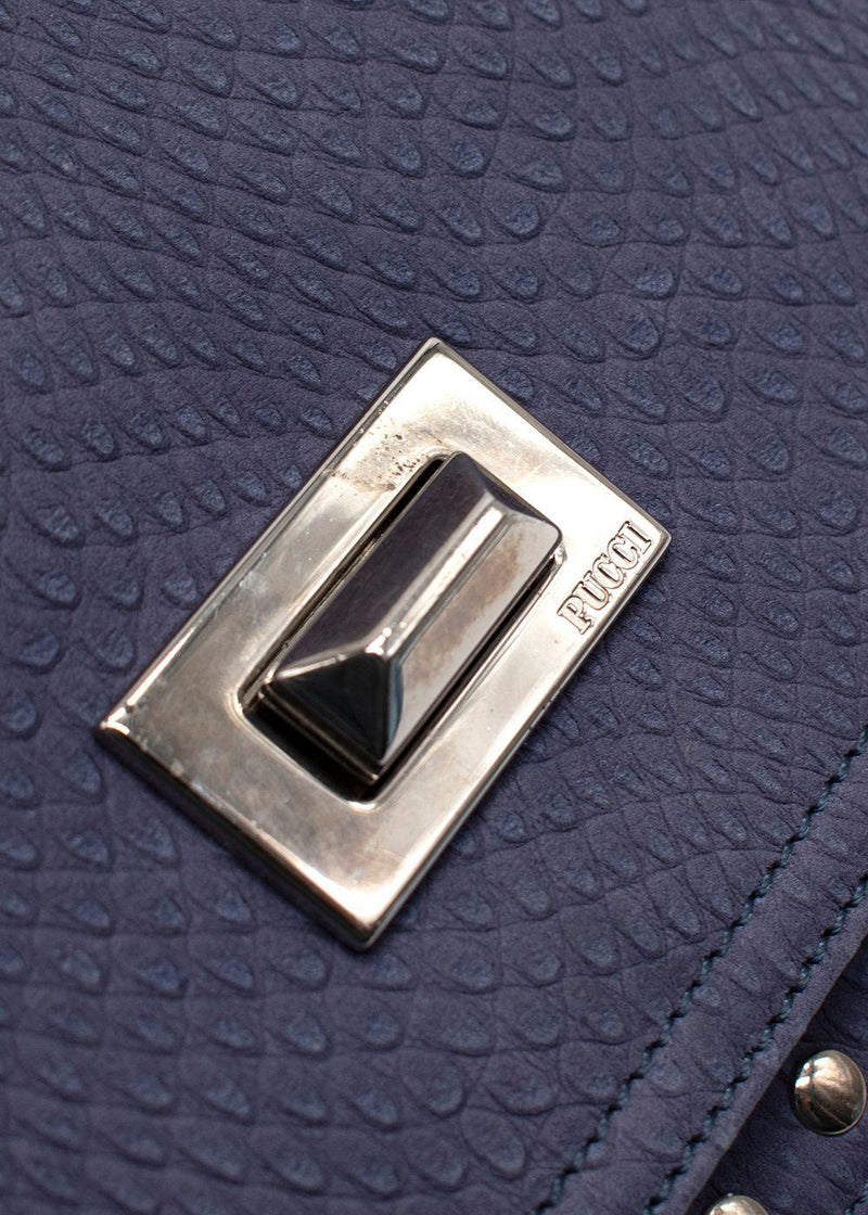 Emilio Pucci Navy Blue Shoulder Bag